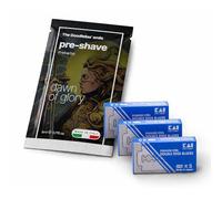 Kai Razor Kit Lamette da Barba in Acciaio Inossidabile, 15 Pezzi, con The Goodfellas' Smile Pre-Shave Dawn of Glory, 5ml