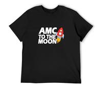 KAI RUI LI AMC To The Moon Rocket Stock Investor Mens Cotton Tshirt Size 3XL
