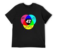 KAI RUI LI Answer Is 42 Hitchhikers Guide To The Galaxy Sci Fi Mens Cotton Tshirt Size 3XL