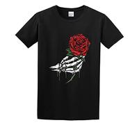 KAI RUI LI Bone Hand Holding A Rose Mens Cotton Tshirt Size M