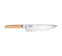 KAI Seki Magoroku Composite Coltello da cucina 20,0 cm lunghezza lama - Acciaio inox SUS420J2 56 HRC / Acciaio VG 10 61 HRC - Manico in legno di Pakka chiaro venato - Fatto a mano in Giappone
