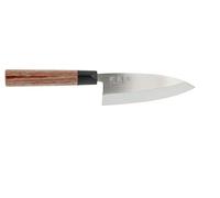 KAI Seki Magoroku Redwood Deba 15,5 cm lunghezza lama - acciaio inossidabile 1K6 con 57 (±1) HRC - lama lucidata a specchio - legno Pakkawood rosso - fatto a mano in Giappone