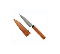 KAI Select coltello da frutta con fodero in legno e manico in legno di ciliegio - acciaio inossidabile SUS420J2 - lunghezza lama 9 cm, lunghezza totale 20,5 cm - coltello universale coltello da frutta