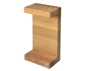 KAI Shun blocco portacoltelli C in rovere oliato - Elegante custodia per coltelli - Spazio per 5 coltelli da cucina fino a 26 cm di lunghezza della lama - Piedini in gomma antiscivolo - 17 x 10 x 30