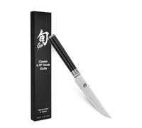 KAI Shun Classic coltello da bistecca giapponese 12 cm lunghezza lama - Coltello damasco 32 strati nucleo VG MAX - 61 (±1) HRC - Manico in legno di Pakka - Made in Japan - Coltello da griglia