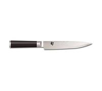 KAI Shun Classic coltello da carne giapponese 18 cm lunghezza lama - Coltello damasco 32 strati nucleo VG MAX - 61 (±1) HRC - Manico in legno di Pakka - Made in Japan - Coltello da arrosto forgiato