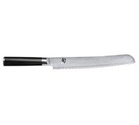 KAI Shun Classic coltello da pane giapponese 23 cm lunghezza lama - coltello damasco 32 strati nucleo VG MAX - 61 (±1) HRC - manico in legno di pakka -coltello seghettato per pane forgiato
