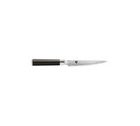 KAI Shun Classic coltello giapponese multiuso 15 cm lunghezza lama con bordo ondulato - Coltello damasco 32 strati nucleo VG MAX - 61 (±1) HRC - Manico in legno Pakka Coltello universale forgiato