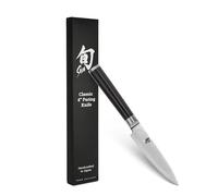 KAI Shun Classic coltello universale giapponese 10 cm lunghezza lama - Coltello damasco 32 strati nucleo VG MAX - 61 (±1) HRC - Manico in legno di Pakka - Made in Japan - Coltello da verdura