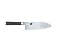KAI Shun Classic grande Santoku 19 cm lunghezza lama - Coltello damasco 32 strati nucleo VG MAX - 61 (±1) HRC - Manico in legno Pakka - Made in Japan - coltello da cucina giapponese forgiato