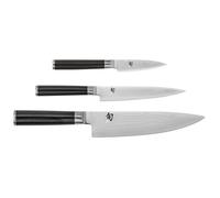 KAI Shun Classic set di coltelli da cucina giapponesi 3 pezzi - Coltello da chef lunghezza lama 20 cm + Coltello multiuso lunghezza lama 15 cm + Coltello da officina lunghezza lama 9 cm - VG MAX Core