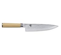 KAI Shun Classic White coltello da cucina giapponese 20 cm lunghezza lama - coltello damasco 32 strati nucleo VG MAX - 61 (±1) HRC - manico in legno Pakka - Made in Japan - coltello da cucina forgiato