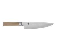KAI Shun Classic White coltello da cucina giapponese 20 cm lunghezza lama - coltello damasco 32 strati nucleo VG MAX - 61 (±1) HRC - manico in legno Pakka - Made in Japan - coltello da cucina forgiato