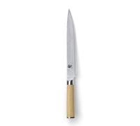 KAI Shun Classic White coltello da prosciutto giapponese 23 cm lunghezza lama - coltello damasco 32 strati nucleo VG MAX - 61 (±1) HRC - manico in legno di Pakka - coltello da carne forgiato