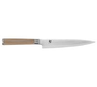 KAI Shun Classic White coltello universale giapponese 15 cm lunghezza lama - coltello damasco 32 strati nucleo VG MAX - 61 (±1) HRC - manico in legno Pakka -piccolo coltello da cucina forgiato stretto
