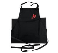 KAI Shun Grembiule da Cucina Premium Classic Edition, nero con logo Shun rosso - Passante per legare in vita, cinturino regolabile al collo - Grembiule da cucina, grembiule da griglia