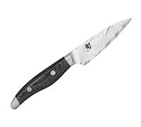 KAI Shun Nagare coltello da ufficio 9 cm lunghezza lama - 72 strati di acciaio damasco VG 2 & VG 10 lama a doppio nucleo - legno Pakka grigio-nero - Fatto a mano in Giappone - Coltello da verdure
