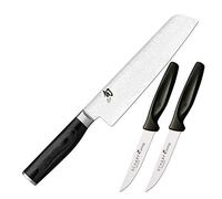 KAI Shun Premier Tim Mälzer Minamo Santoku 20,0 cm lunghezza lama - acciaio centrale VG-MAX con 32 strati di acciaio damasco, 61 (±1) HRC - legno Pakka - fatto a mano, coltello da cucina giapponese