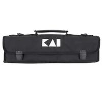 KAI Shun Premium piccola borsa per coltelli per 4 coltelli grandi e 3 piccoli, dimensioni aperta 46 x 47 cm, chiusa 46 x 16 x 7 cm - borsa per coltelli da cucina