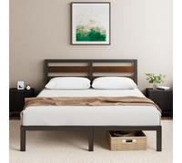 Kai Struttura Letto 160x190 cm con Testiera in Bambù Rete Letto Matrimoniale con