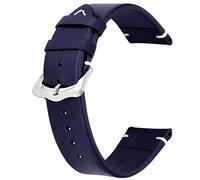 Kai Tian 18mm 20mm 22mm 24mm Cinturino per orologio in pelle Cinturino per orologio vintage Cera a olio retrò oleosa per uomo… (24mm, blu)