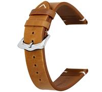 Kai Tian 18mm 20mm 22mm 24mm Cinturino per orologio in pelle Cinturino per orologio vintage Cera a olio retrò oleosa per uomo… (20mm, marrone chiaro)