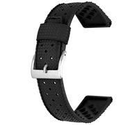 Kai Tian Bracciale di qualità 20mm Cinturino in gomma resistente in silicone per uomini e donne nero