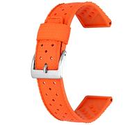 Kai Tian Bracciale di qualità 22mm Cinturino in gomma resistente in silicone per uomini e donne arancione