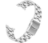 Kai Tian, cinturino con estremità curva conica, in acciaio inox, per orologio, per uomo e donna, 20 mm, 22 mm, con fibbia di sicurezza solida, nero, argento, 18 mm, Acciaio inossidabile, Nessuna