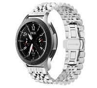 Kai Tian - Cinturino in acciaio INOX a sgancio rapido, 46 mm, per Samsung S3, colore: Argento