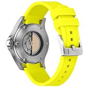 Kai Tian Cinturino in gomma curvo di a 20 mm adatto alla maggior parte degli orologi per uomo donna cinturino giallo di ricambio