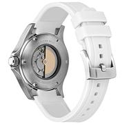 Kai Tian Cinturino in silicone con estremità curve di qualità, per uomini e donne (22 mm, bianco)