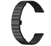 Kai Tian Cinturino Orologio 20mm Rilascio Rapido Watch Band Acciaio Inossidabile Bracciale Orologio Maglia Cinghie Ricambio Bottone Farfalla Metallo Nero