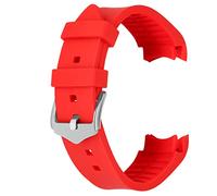 Kai Tian Cinturino per orologio rosso con estremità curve universali in silicone da 20mm per uomo donna