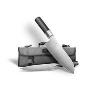 KAI Wasabi Black 67-W25 Limited Edition - Set di 2 coltelli da cucina giapponesi (Santoku e coltelli multiuso) con custodia per coltelli, estremamente affilati