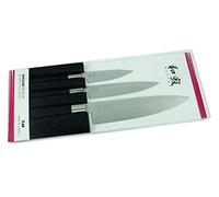 KAI Set di coltelli Wasabi Black – lame 10/15/20 cm, acciaio 6A/1K6 58±1 HRC, Nero