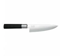 KAI Wasabi Black coltello da cucina 15,0 cm lunghezza lama - acciaio inossidabile 6A/1K6 lucidato 58 (±1) HRC - manico in polipropilene nero - coltello da chef - Made in Japan