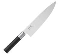KAI Wasabi Black Coltello da Cucina 20,0 cm Lunghezza Lama - acciaio inossidabile 6A/1K6 lucidato 58 (±1) HRC - manico in polipropilene nero - Coltello da Chef - Made in Japan
