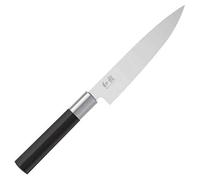KAI Wasabi Black Coltello multiuso 15,0 cm lunghezza lama - acciaio inossidabile 6A/1K6 lucidato 58 (±1) HRC - manico in polipropilene nero - coltello universale - Made in Japan
