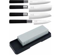 KAI Wasabi Black Set 4 coltelli + pietra affilatrice