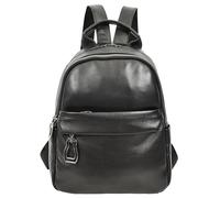 Kaia - Zaino da donna in vera pelle di medie dimensioni, stile casual, Nero , M, Classico