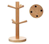 KAIAIWLUO Porta Tazze,Portabicchieri in Legno Porta Tazza Supporto per Tazza Albero Ganci per Tazza Supporto Albero per Bancone Della Cucina Tavolo da Tè Organizer Tazza di Caffè
