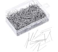 KAIAIWLUO Spilli da Sarta,300 PCS Satinato Spilli da Sarta Alfileres de Costura Perni Testa Spilli Piatta da Sarta para Fare Gioiello Cucito e Artigianato 35 * 5mm