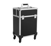 Kaichenyt 34 x 24 x 47 cm, valigetta portatile professionale con quattro ruote rimovibili, portata totale 6 kg, per smalto nero