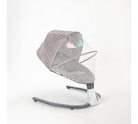 Kaichenyt Altalena elettrica per bambini, con musica, pieghevole, con coprisedile, zanzariera, utilizzabile dalla nascita fino a 12 mesi, carico massimo 12 kg (grigio)