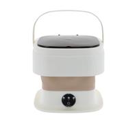 Kaichenyt Mini lavatrice portatile da 10 l, per biancheria intima, calze e vestiti per bambini, viaggi, campeggio (cachi)