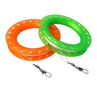 Kaiciuss Kite String Hoop per bambini, set di bobine di aquilone arancione e verde, kit con manico per aquilone con 100 metri di filo per ogni avvolgitore per aquilone (confezione da 2)