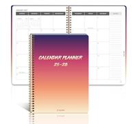 KAICN Calendario 2025-2028, 36 mesi, planner mensile luglio 2025-giugno 2028, 21,6 x 27,9 cm, copertina rigida, rilegatura a spirale, calendario per ufficio, scuola e casa (viola sfumato)