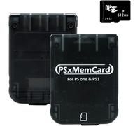 Kaico PSxMemCard - Scheda di memoria PS1 con scheda Micro SD da 512 MB, ad alta velocità, per PS1 e PS One, supporta l'aggiornamento del firmware e salva i dati di gioco, supporta FreePSXBoot