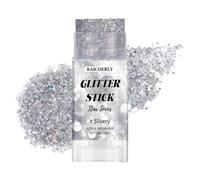 KAICOERLY Silver Face Body Glitter Stick, Chunky Sequins Body Face Glitter Singer Concert for Women Girls, Holographic Hair Glitters Mermaid Makeup for Lip Eye Halloween Christmas Party Festival